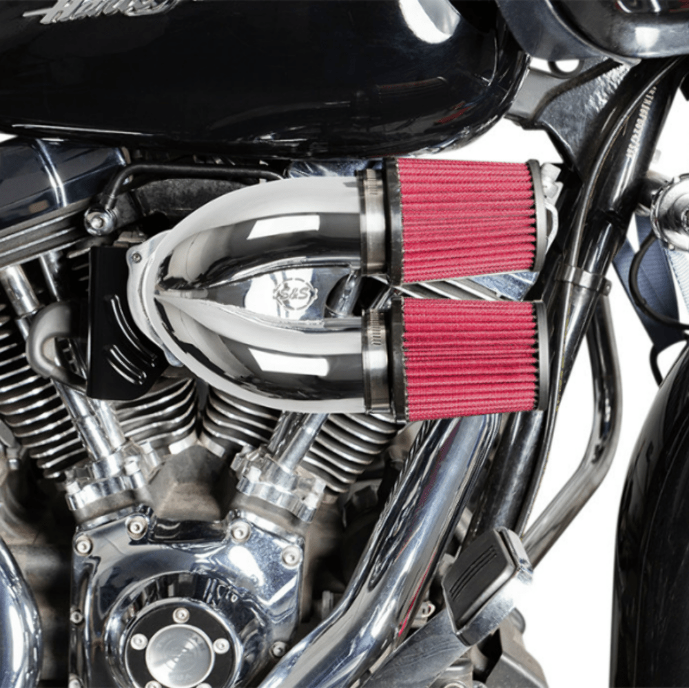 S&S Cycle S&S Chrome Tuned Induction Air Filter Cleaner Kit 2008-17 Harley Touring Softail