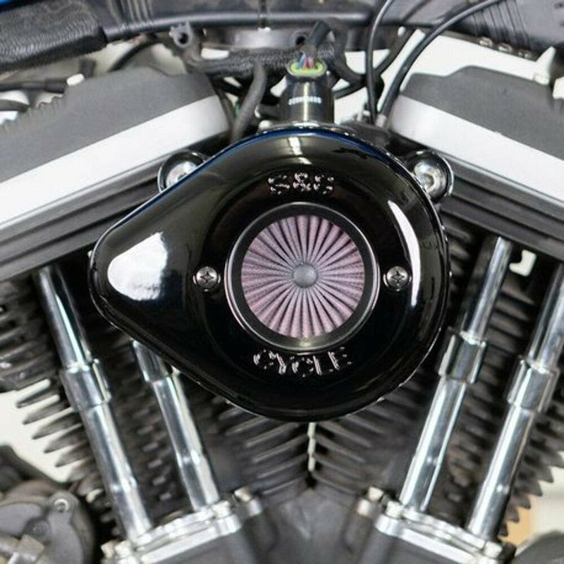 S&S Cycle S&S Cycle Black Air Stinger Stealth Cleaner Air Filter Kit 07+ Harley Sportster