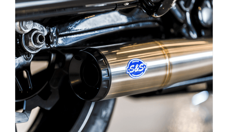 S&S Cycle S&S Cycle Diamondback 2-into-1 Brushed Steel Exhaust System 17-20 Harley Touring