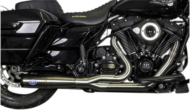 S&S Cycle S&S Cycle Diamondback 2-into-1 Stainless Race Exhaust System 17+ Harley Touring