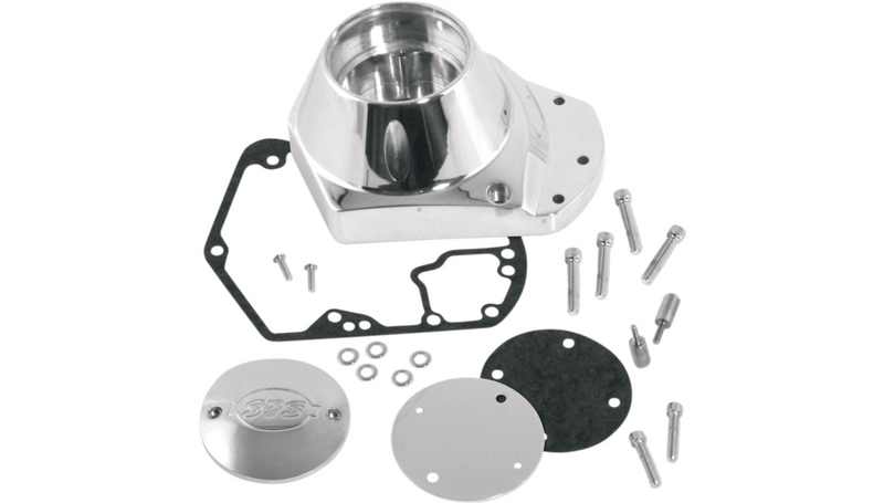 S&S Cycle S&S Cycle Polished Billet Cam Cover Kit 6061 Aluminum Harley Big Twin 73-92