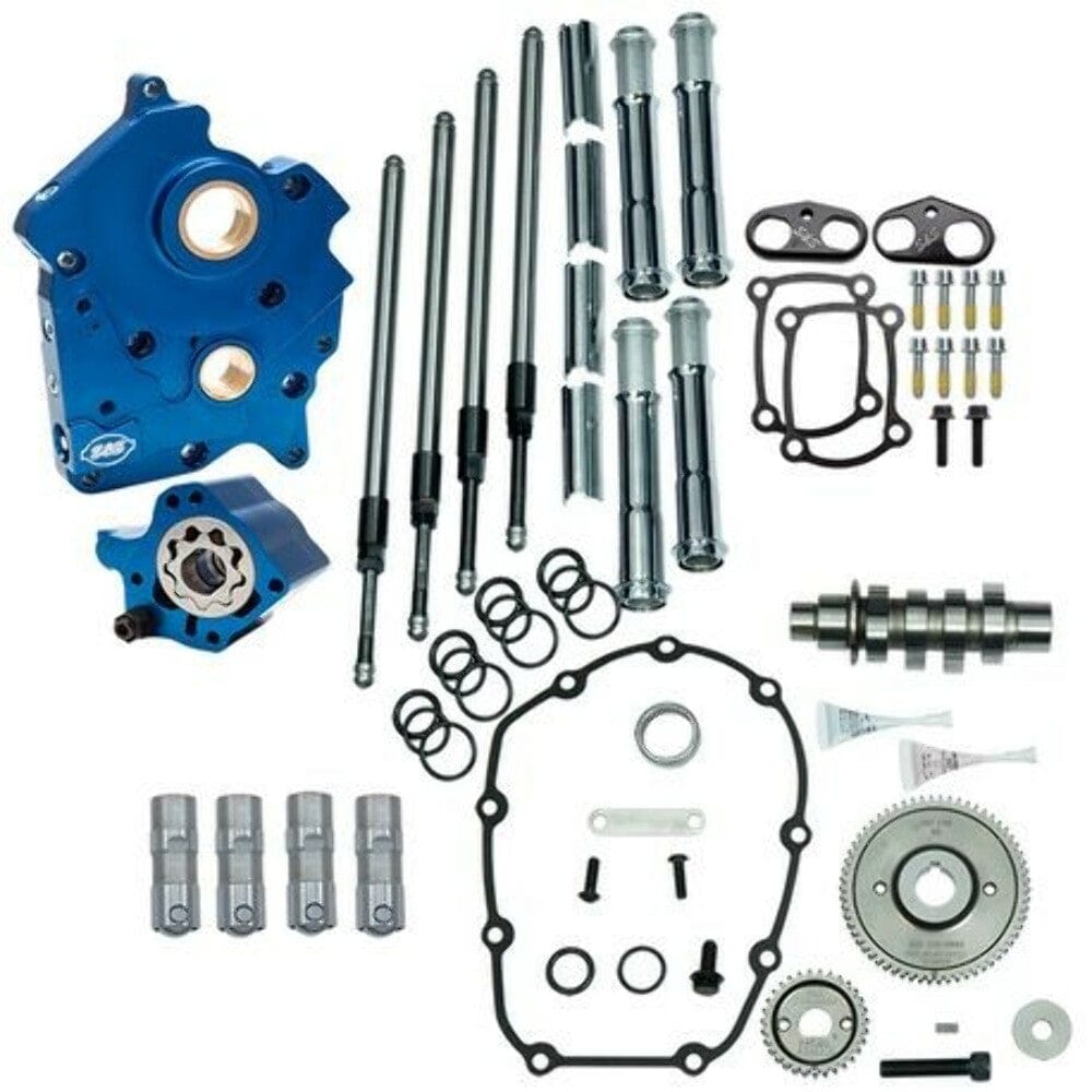 S&S Cycle S&S M8 Cam Plate Oil Pump Kit Package Chrome 475G Gear Harley Touring Softail W