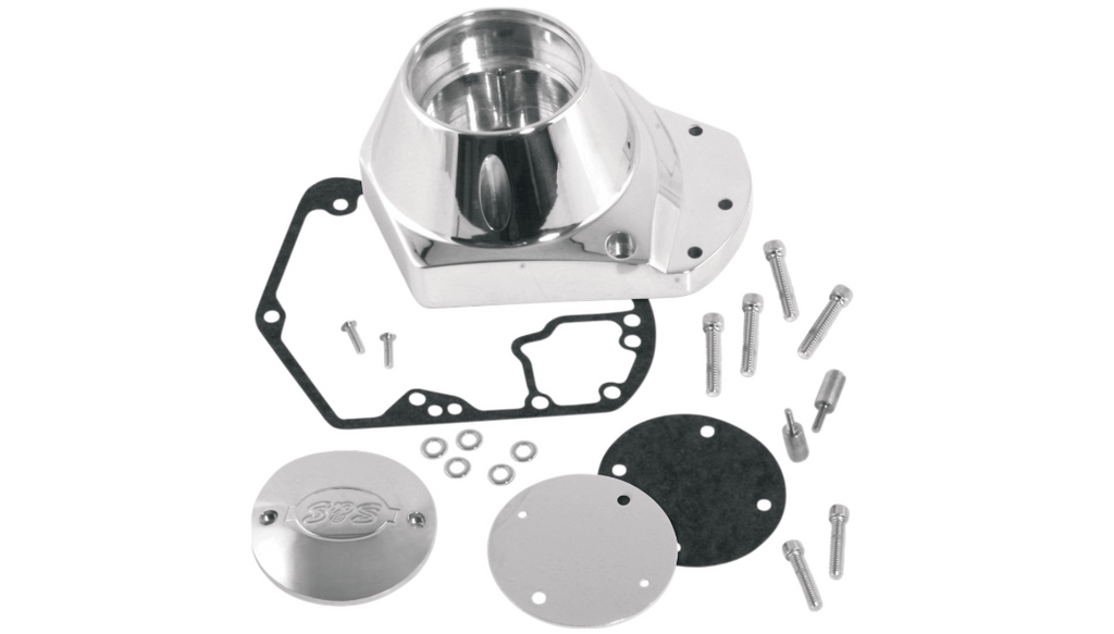 S&S Cycle S&S Polished Billet Cam Cover Kit 6061 Aluminum Harley Big Twin 93-00