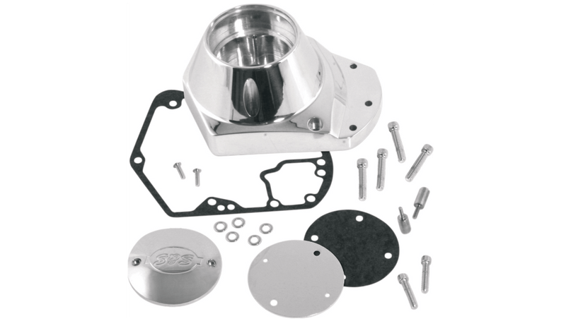 S&S Cycle S&S Polished Billet Cam Cover Kit 6061 Aluminum Harley Big Twin 93-00