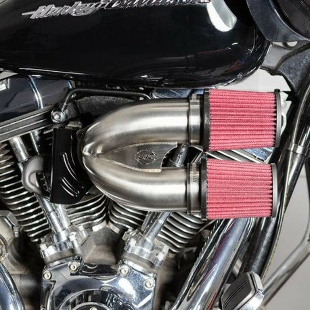 S&S Cycle S&S Stainless Tuned Induction Air Filter Intake Kit 08-17 Harley Touring Softail