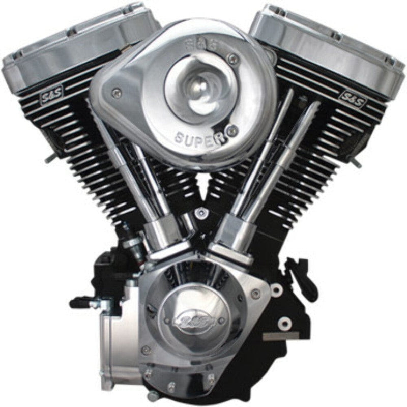 S&S Cycle S&S V124 124 Chrome Black Evolution Evo Motor Engine Harley Softail Dyna Touring