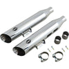 S&S Cycle Silencers, Mufflers & Baffles S&S Slash Cut Chrome Slip On Mufflers Pipes Exhaust Harley 18+ FLHC FLDE Softail