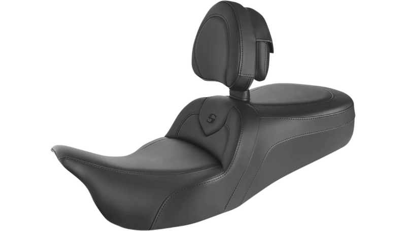 Saddlemen Saddlemen Black Stitch RoadSofa One-Piece Seat w/ Backrest 09+ Harley Tri-Glide