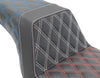 Saddlemen Seats Saddlemen ACM USA Step 2Up Lattice Diamond Stitch Seat Harley 06-17 Dyna FXD FLD