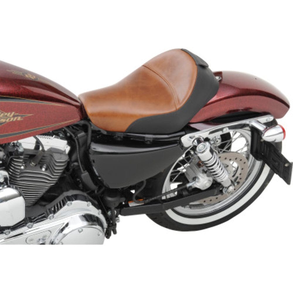 Saddlemen Seats Saddlemen Renegade Leather Lariat Solo Seat 3.3 Gal Tank Harley 04+ XL Sportster