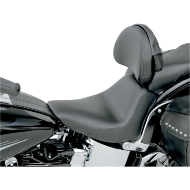 Saddlemen Seats Saddlemen Smooth Heels Down Seat w Backrest Harley 2006-2017 Softail FXST FLSTF