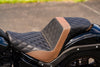 Saddlemen Seats Saddlemen Step Up Brown Diamond Stitch Carbon Gripper Seat Harley Softail FXLRS