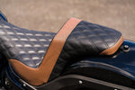 Saddlemen Seats Saddlemen Step Up Brown Diamond Stitch Carbon Gripper Seat Harley Softail FXLRS