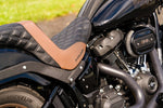 Saddlemen Seats Saddlemen Step Up Brown Diamond Stitch Carbon Gripper Seat Harley Softail FXLRS