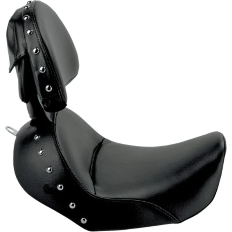 Saddlemen Seats Saddlemen Studded Black Heels Down Solo Seat Backrest Harley 06-17 Dyna FXD FLD