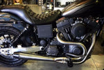 Sawicki Silencers, Mufflers & Baffles Sawicki Speed Shop Brushed Stainless Steel 2 Into 1 Exhaust Pipe Harley Dyna FXD
