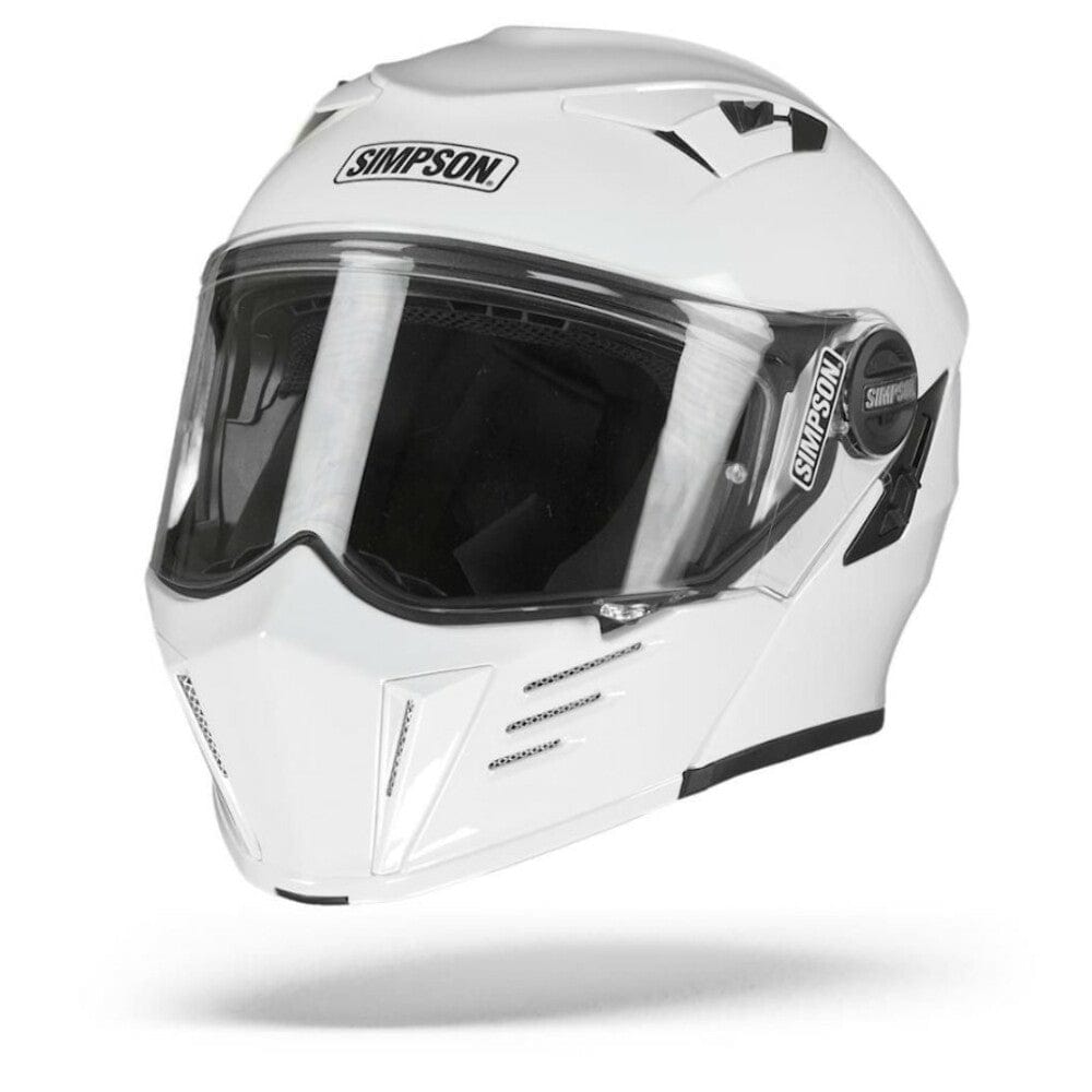 Simpson Racing Products Full Face Helmets Simpson Mod Bandit White Motorcycle DOT Full-face Helmet - Large