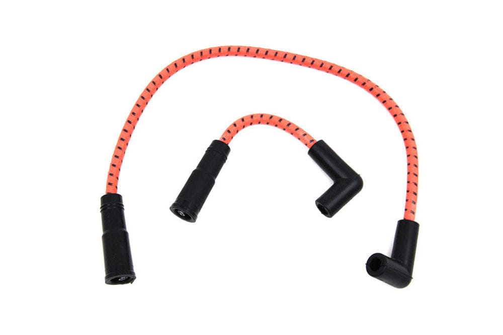 Sumax Ignition Cables & Wires Sumax Orange Black Cloth Spark Plug Ignition Wire Set 99-17 Harley Softail Dyna