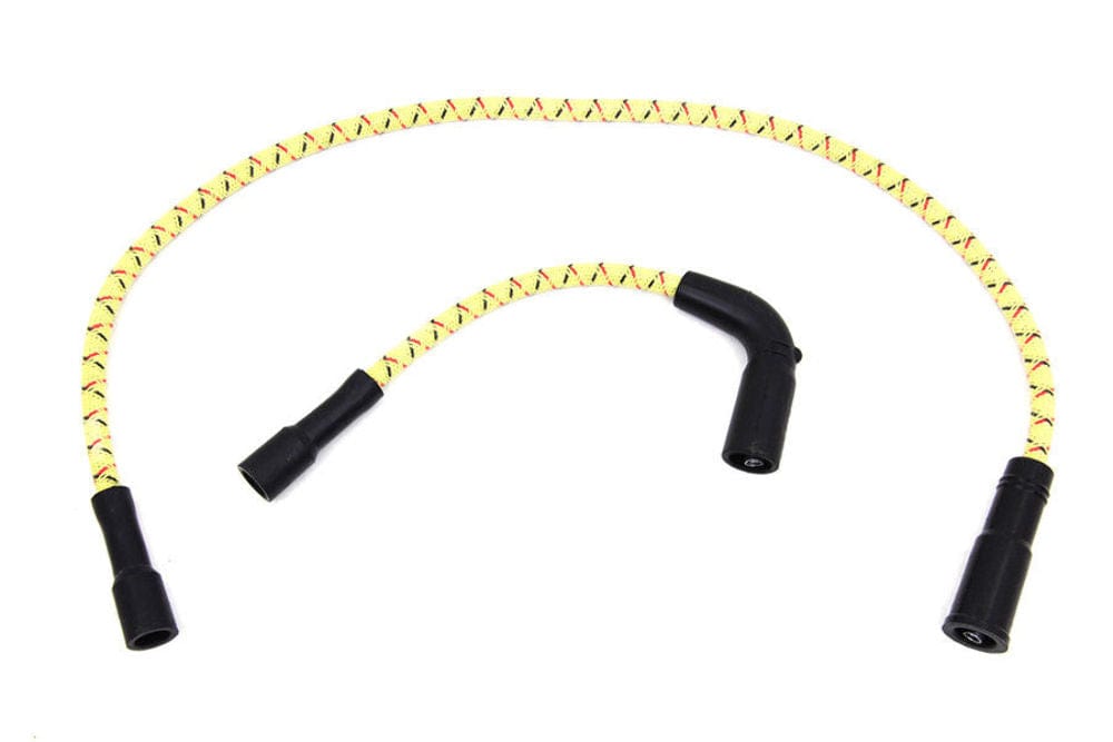 Sumax Ignition Cables & Wires Sumax Yellow & Black Cloth Spark Plug Ignition Wire Set Harley Sportster Touring