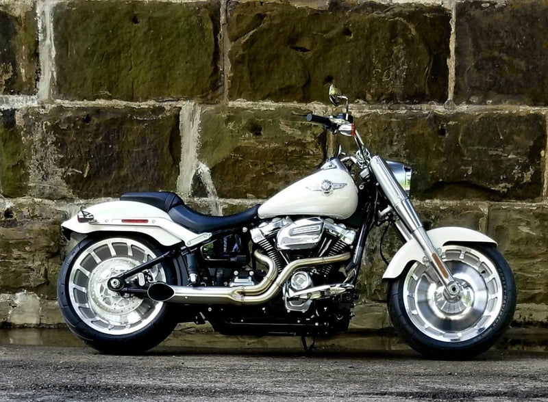 Supertrapp Exhaust Systems Bootlegger Stainless 2-1 Exhaust System Turn-Out Pipe Harley Softail 18-21 M8