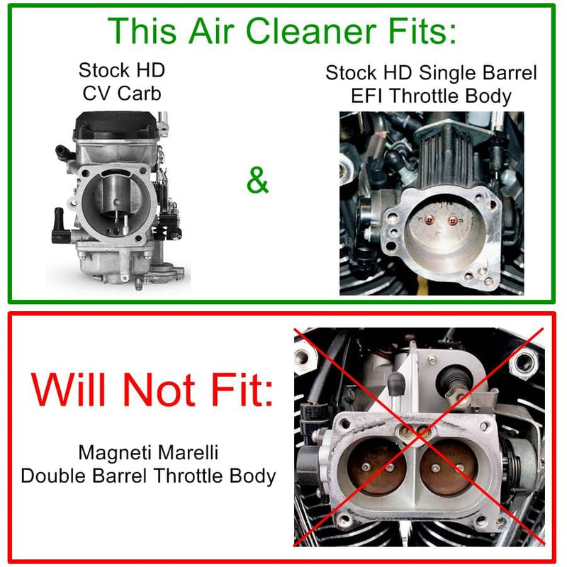 TC Bros. AIR CLEANER TC Bros. Ripple Polished Air Cleaner HD CV Carbs & EFI
