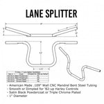 TC Bros. HANDLEBARS AND CONTROLS TC Bros. 1" Lane Splitter™ Handlebars - Chrome