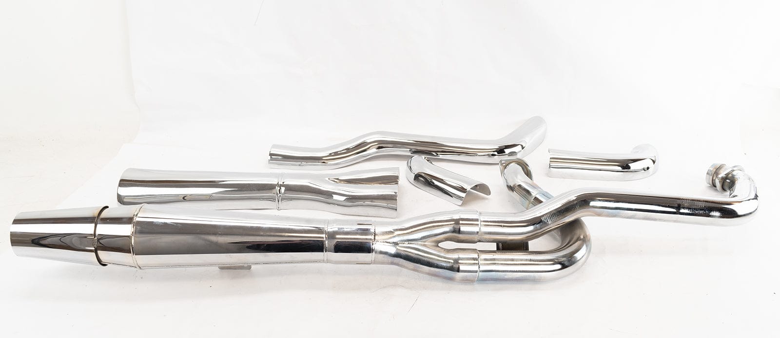 Thunderheader XSeries High Pipe 2 Into 1 Chrome Exhaust System Harley