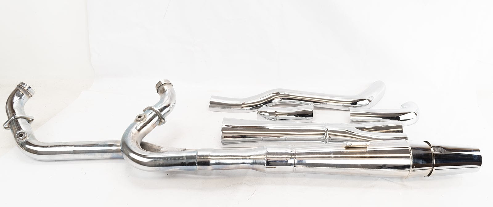 Thunderheader XSeries High Pipe 2 Into 1 Chrome Exhaust System Harley