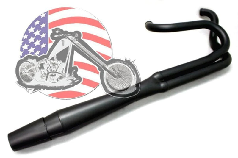 Thunderheader Other Exhaust Parts Black Thunderheader 2 into 1 Exhaust System Pipe 87-94 Harley FXR Mid Controls