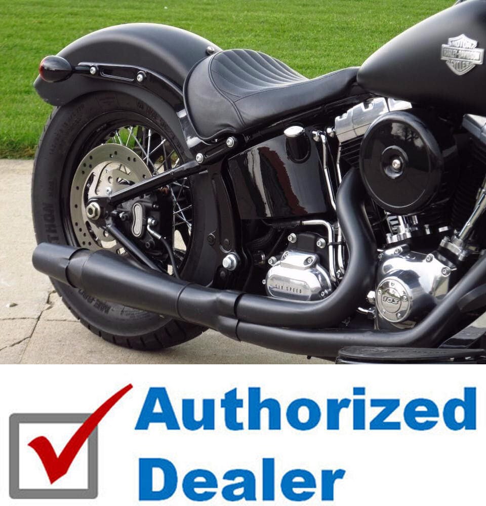 Thunderheader Black 2 Into 1 Header Muffler Exhaust Pipe System Harley