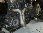 Twisted Choppers Exhaust Systems Twisted Choppers Hookah 2 into 1 Header Exhaust Drag Pipe 86-03 Harley Sportster