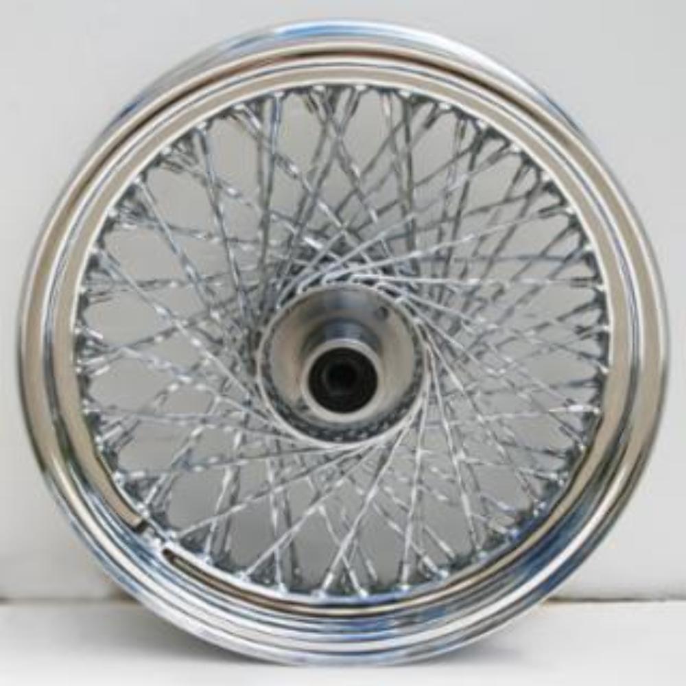 Ultima 16 X 3 80 Twisted Spoke Chrome Front Wheel Rim Single Disc 84-99 Harley Softail