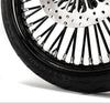 Ultima 21 2.15 Black Front 48 Fat Spoke Narrow Glide Wheel Rim BW Tire Package Harley