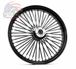 Ultima Black 48 King Fat Spoke 30 x 4" Front Rim Wheel Harley Touring Dual Disc 08+