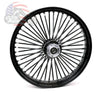 Ultima Black 48 King Fat Spoke 30 x 4" Front Rim Wheel Harley Touring Dual Disc 08+