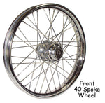 Ultima New 19 X 2.5" Chrome 40 Spoke Front Wheel Rim 84-99 Harley Sportster XL Dyna FXR