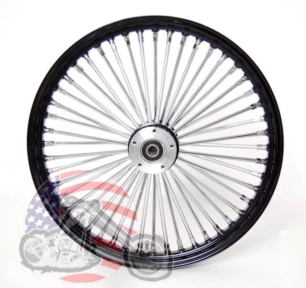 Ultima Other Tire & Wheel Parts 21 x 3.5 48 Fat King Spoke Front Black Rim Dual Disc Wheel Harley Touring 08+