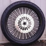 Ultima Other Tire & Wheel Parts 21 x 3.5 48 Fat King Spoke Front Wheel Black Rim 120/70-21 Tire Package Touring