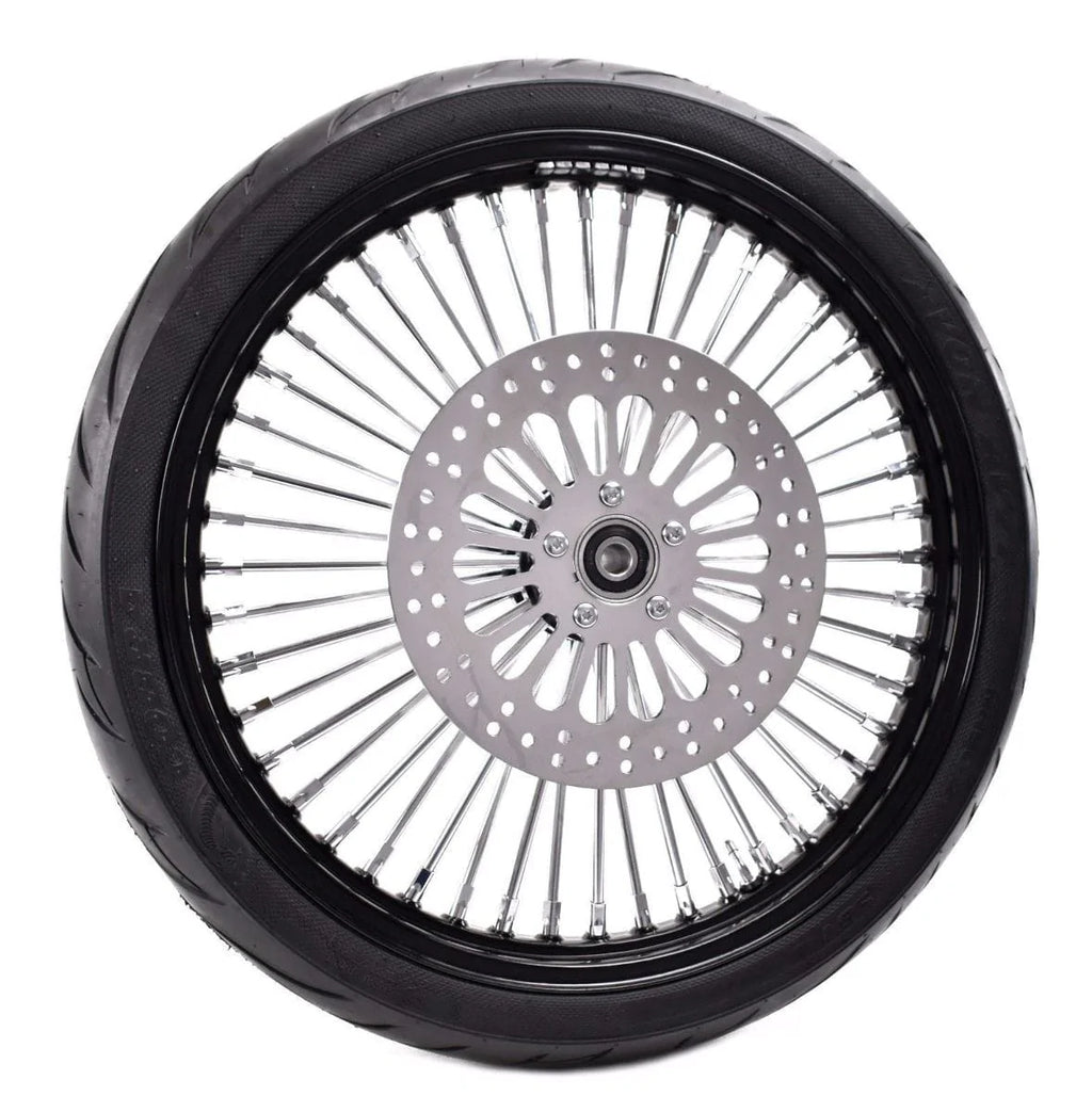 Ultima Other Tire & Wheel Parts 23 3.5 48 Fat King Spoke Front Wheel BW Tire Package Black Rim SD Touring 2008+
