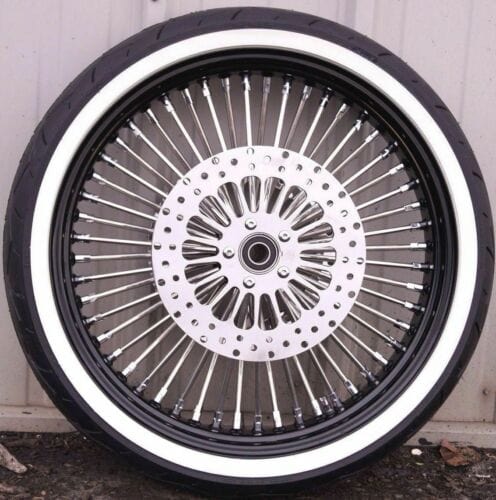 Ultima Other Tire & Wheel Parts 23 3.5 Fat Front Wheel Chrome Tire Package 2008+ Harley Softail Touring DD WW