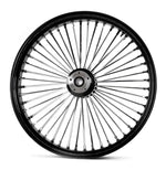 Ultima Other Tire & Wheel Parts 26 x 3.5 48 Fat King Spoke Front Wheel Black Rim Dual Disc Harley Touring Bagger