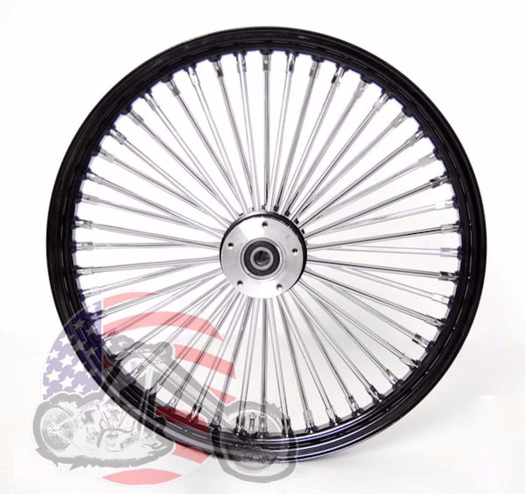 Ultima Other Tire & Wheel Parts Black 48 King Spoke Fat 21 2.15 Front Wheel Dual Disc Harley Touring & Softail