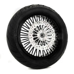 ULTIMA Other Tire & Wheel Parts Black Out 16 X 3.5 48 Fat King Spoke Front Wheel BW Tire Package Harley Touring