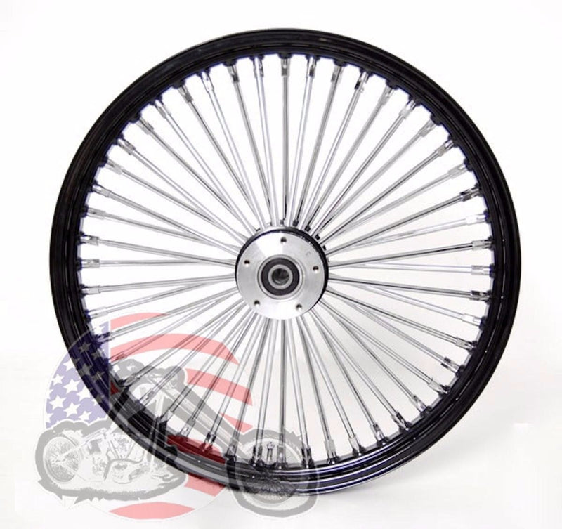Ultima Other Tire & Wheel Parts Ultima 48 King Spoke Fat 23 3.5 Front Rim Harley Touring Dual Disk Black 2008+