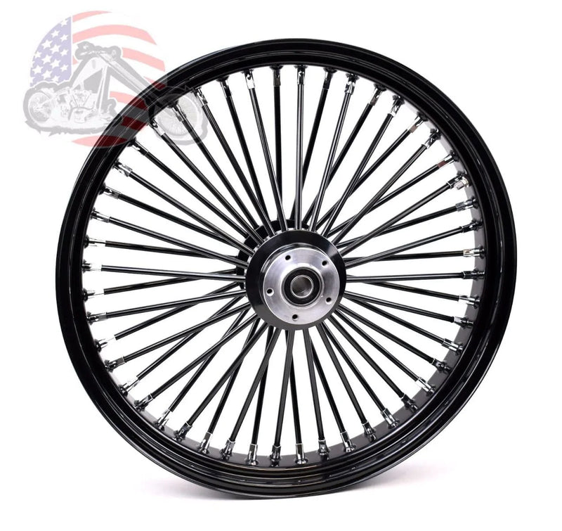 Ultima Other Tire & Wheel Parts Ultima 48 King Spoke Fat 23 3.5 Front Wheel Rim Harley Touring Dual Disk Black .