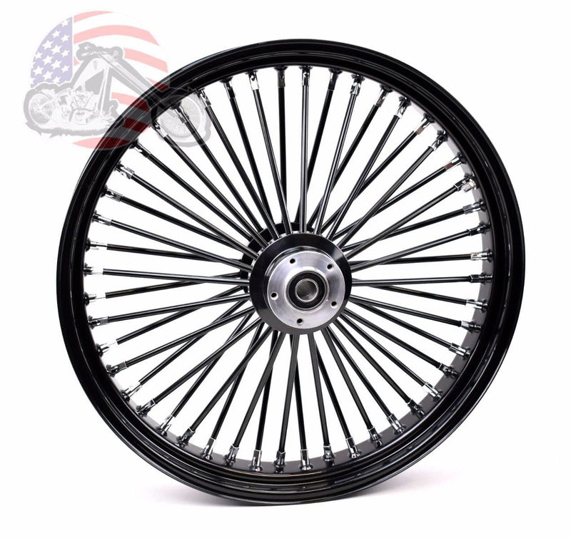 Ultima Other Tire & Wheel Parts Ultima 48 King Spoke Fat 26 3.5 Front Wheel Rim Harley Touring Dual Disk Black .