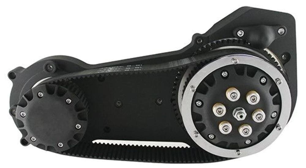Ultima Other Transmission Parts Black Ultima 2” Inch Old School Open Belt Drive Primary Harley Softail Evo TC88