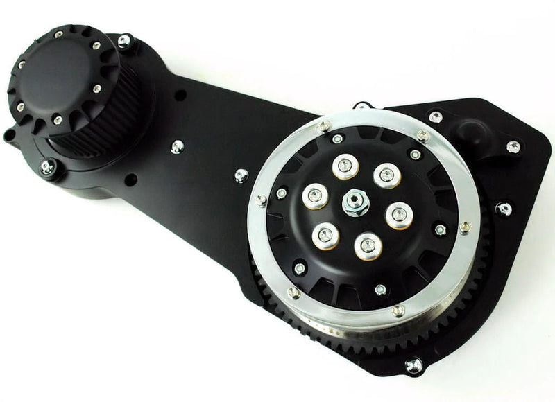 Ultima Other Transmission Parts Black Ultima 2” Inch Old School Open Belt Drive Primary Harley Softail Evo TC88
