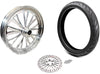 Ultima Polished Manhattan 21 X 3.5 Billet Front Wheel Rim SD BW Tire Package Harley 08+