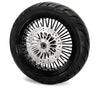 Ultima Ultima Black Out 18 x 5.5 48 Fat King Spoke Rear Wheel Tire Package Harley BW